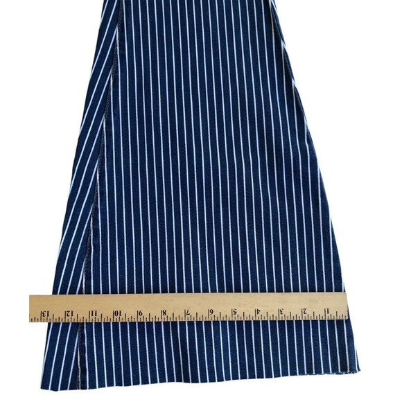 NWT Judy Blue Super Flare Ultra High Rise Jeans 1/25 Striped Blue Raw Hem Bell - Picture 7 of 12